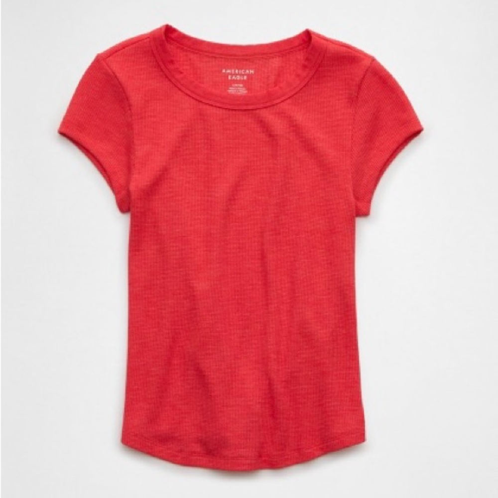 American Eagle Outfitters waffle hey baby tee